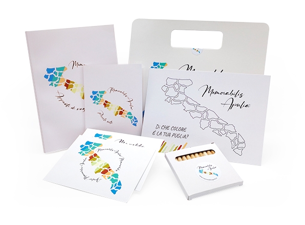 Block notes, cartoline e kit da colorare Memorabilis Apulia